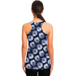 Shibori Motif Pattern Print Women's Racerback Tank Top