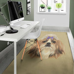 Shih Tzu Portrait Print Area Rug
