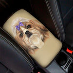 Shih Tzu Portrait Print Car Center Console Cover