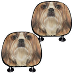 Shih Tzu Portrait Print Car Headrest Covers