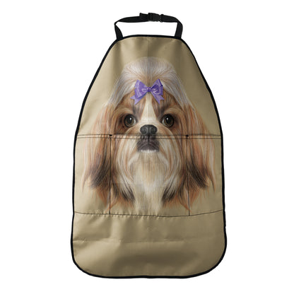 Shih Tzu Portrait Print Car Seat Organizers
