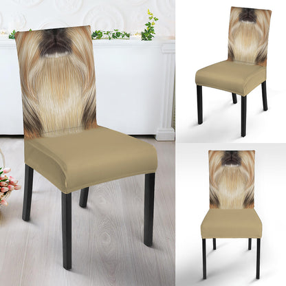 Shih Tzu Portrait Print Dining Chair Slipcover