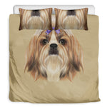 Shih Tzu Portrait Print Duvet Cover Bedding Set