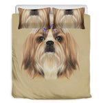 Shih Tzu Portrait Print Duvet Cover Bedding Set