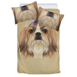 Shih Tzu Portrait Print Duvet Cover Bedding Set