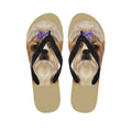 Shih Tzu Portrait Print Flip Flops