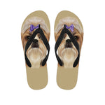 Shih Tzu Portrait Print Flip Flops