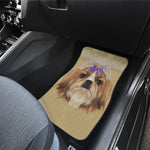 Shih Tzu Portrait Print Front and Back Car Floor Mats