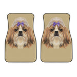 Shih Tzu Portrait Print Front Car Floor Mats
