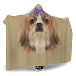 Shih Tzu Portrait Print Hooded Blanket