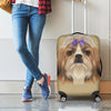 Shih Tzu Portrait Print Luggage Cover