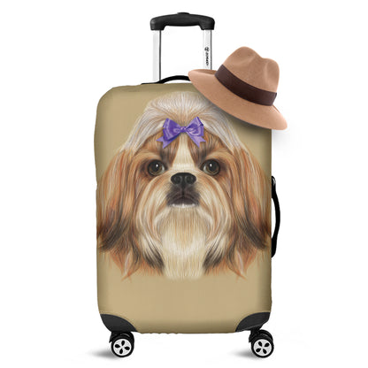 Shih Tzu Portrait Print Luggage Cover
