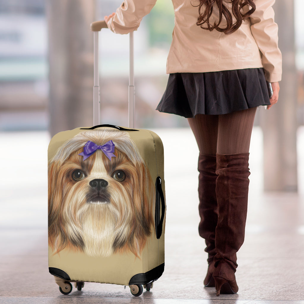 Shih Tzu Portrait Print Luggage Cover