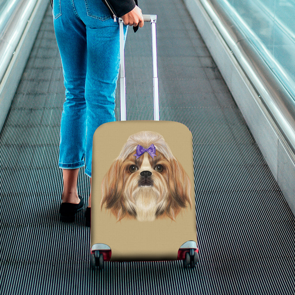 Shih Tzu Portrait Print Luggage Cover