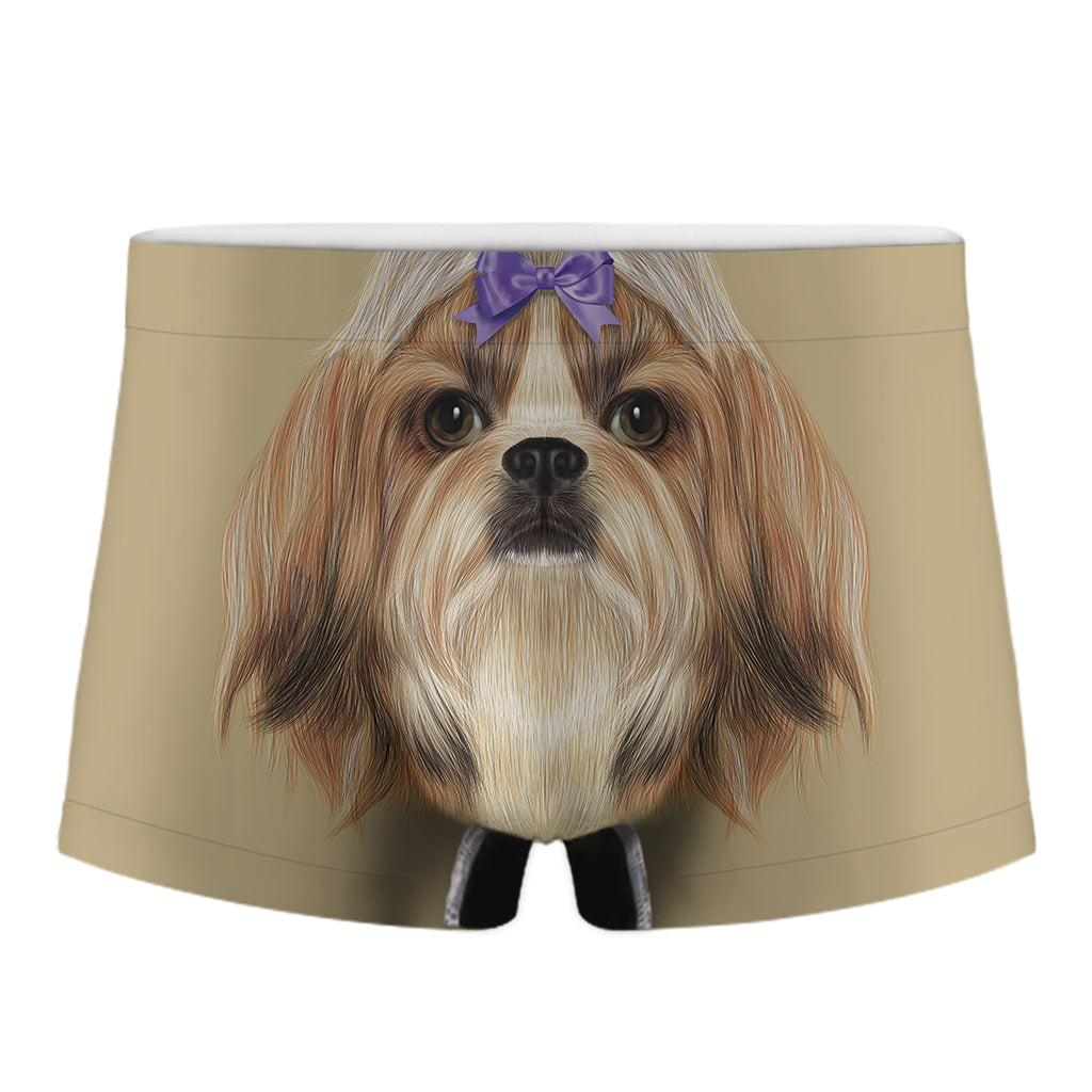 Shih Tzu Portrait Print Men's Boxer Briefs