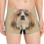 Shih Tzu Portrait Print Men's Boxer Briefs