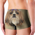 Shih Tzu Portrait Print Men's Boxer Briefs