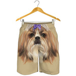 Shih Tzu Portrait Print Men's Shorts