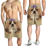 Shih Tzu Portrait Print Men's Shorts