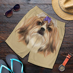 Shih Tzu Portrait Print Men's Shorts