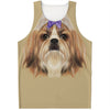 Shih Tzu Portrait Print Men's Tank Top