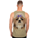 Shih Tzu Portrait Print Men's Tank Top