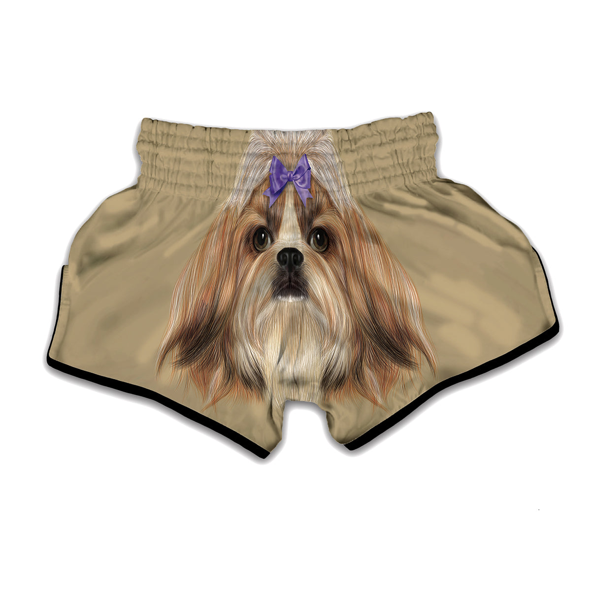 Shih Tzu Portrait Print Muay Thai Boxing Shorts