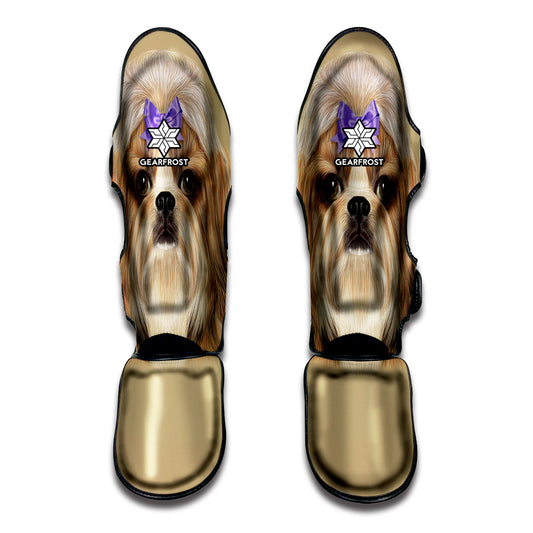 Shih Tzu Portrait Print Muay Thai Shin Guard
