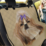 Shih Tzu Portrait Print Pet Car Back Seat Cover