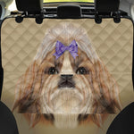 Shih Tzu Portrait Print Pet Car Back Seat Cover