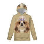 Shih Tzu Portrait Print Pullover Hoodie