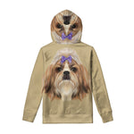 Shih Tzu Portrait Print Pullover Hoodie