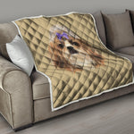 Shih Tzu Portrait Print Quilt
