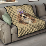 Shih Tzu Portrait Print Quilt