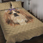Shih Tzu Portrait Print Quilt Bed Set