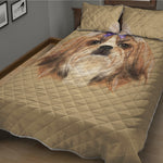 Shih Tzu Portrait Print Quilt Bed Set