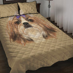 Shih Tzu Portrait Print Quilt Bed Set