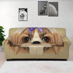 Shih Tzu Portrait Print Sofa Cover