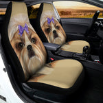 Shih Tzu Portrait Print Universal Fit Car Seat Covers