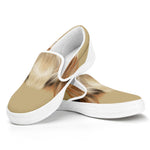 Shih Tzu Portrait Print White Slip On Shoes