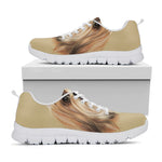 Shih Tzu Portrait Print White Sneakers