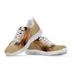Shih Tzu Portrait Print White Sneakers
