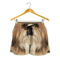 Shih Tzu Portrait Print Women's Shorts