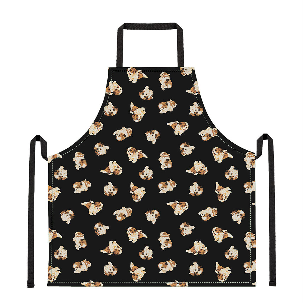 Shih Tzu Puppy Pattern Print Apron