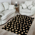 Shih Tzu Puppy Pattern Print Area Rug