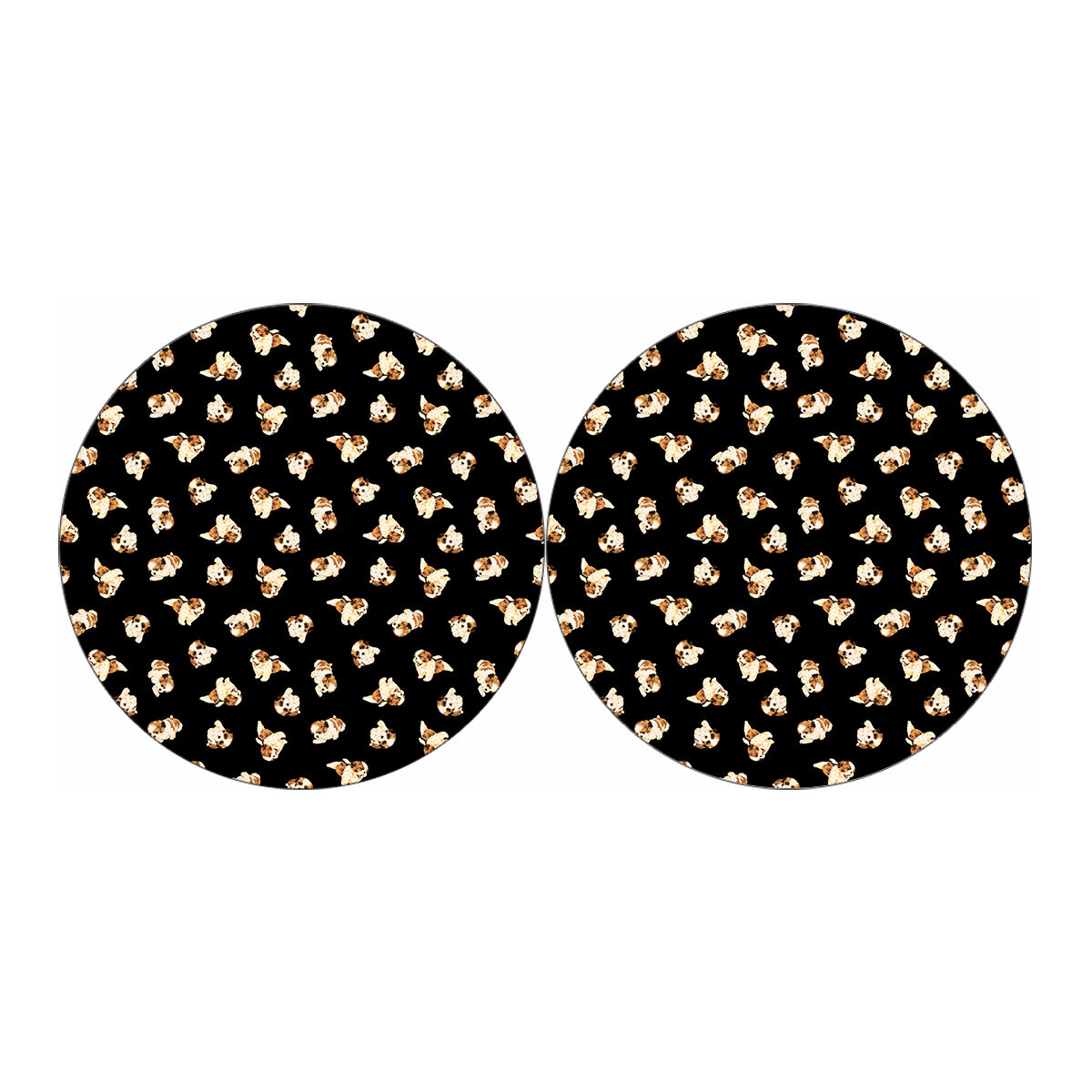 Shih Tzu Puppy Pattern Print Car Coasters