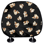 Shih Tzu Puppy Pattern Print Car Headrest Covers