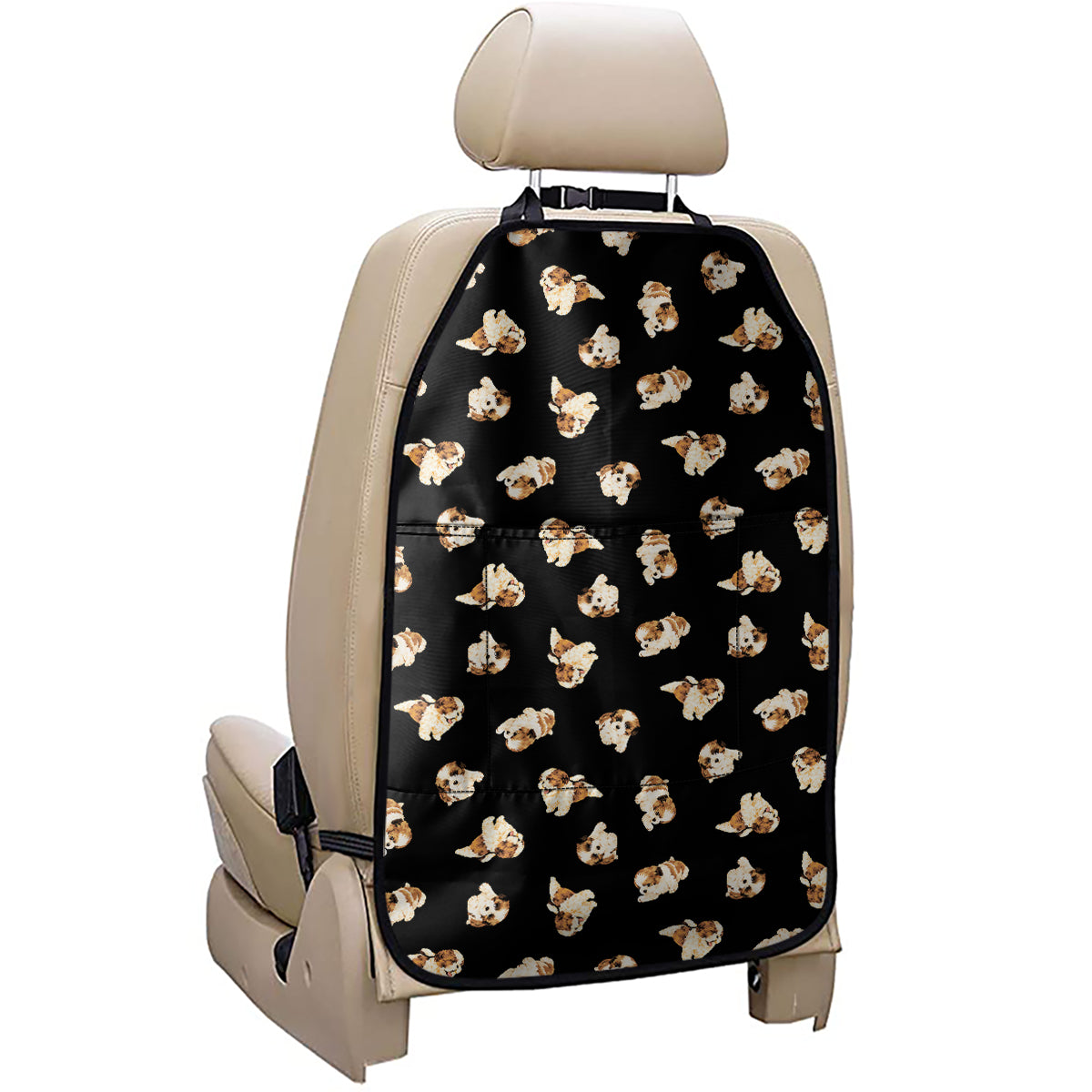 Shih Tzu Puppy Pattern Print Car Seat Organizers