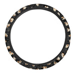 Shih Tzu Puppy Pattern Print Car Steering Wheel Cover