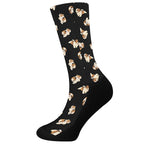 Shih Tzu Puppy Pattern Print Crew Socks